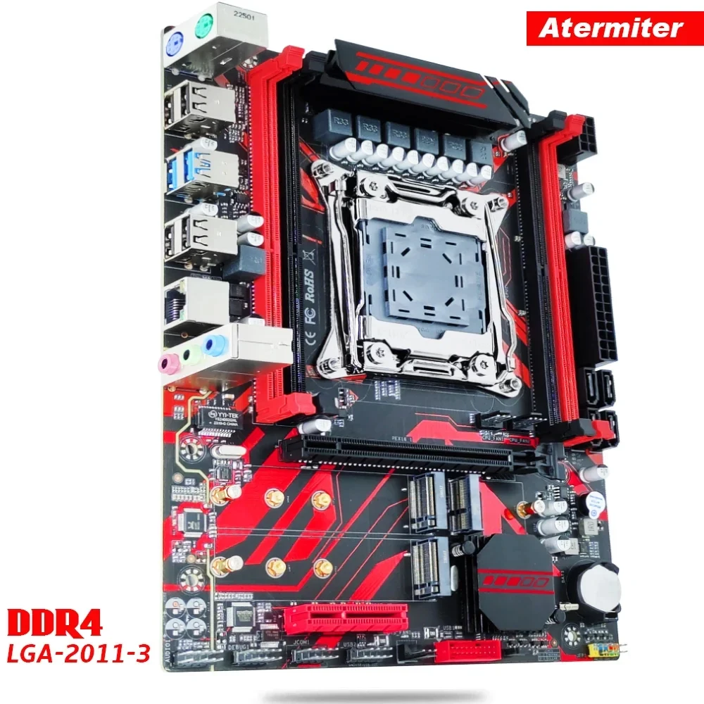 Atermiter D4 DDR4 X99 GSH99 Motherboard Set with Xeon E5 2666 V3 LGA2011-3 CPU 2pcs X 8GB = 16GB 2666MHz RAM Memory DDR4 Desktop