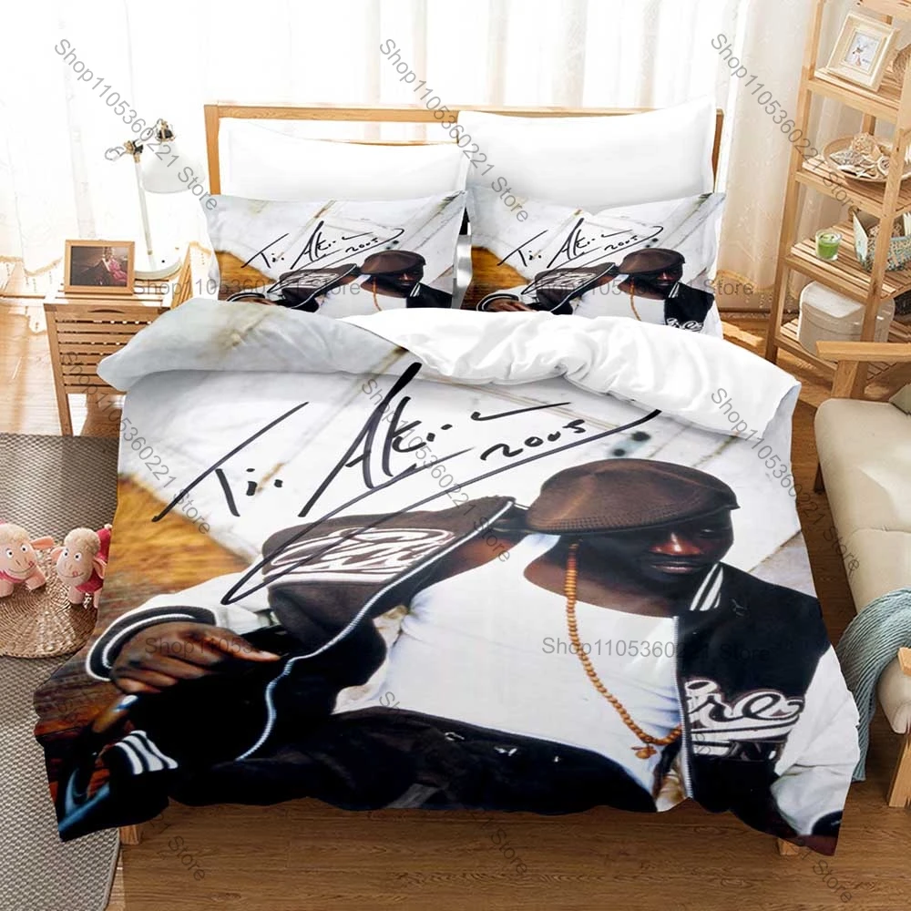 Black Cream Generic Vintage Rap Silhouette Duvet Cover Set 1 Duvet Cover + 2 Pillowcases Soft Microfiber Home Textile