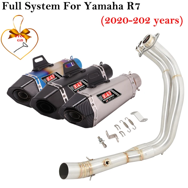 

Full Systems For Yamaha R7 2020 - 2023 Motorcycle Exhaust Yoshimura Escape Silencer Modify Front Mid Link Pipe Muffler DB Killer