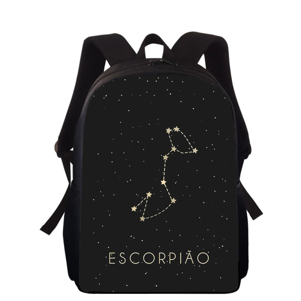 

12 Constellations 3D Print Backpack Primary School Bags for Boys Girls Students Large Capacity Laptop Bag Casual Travel Daypack