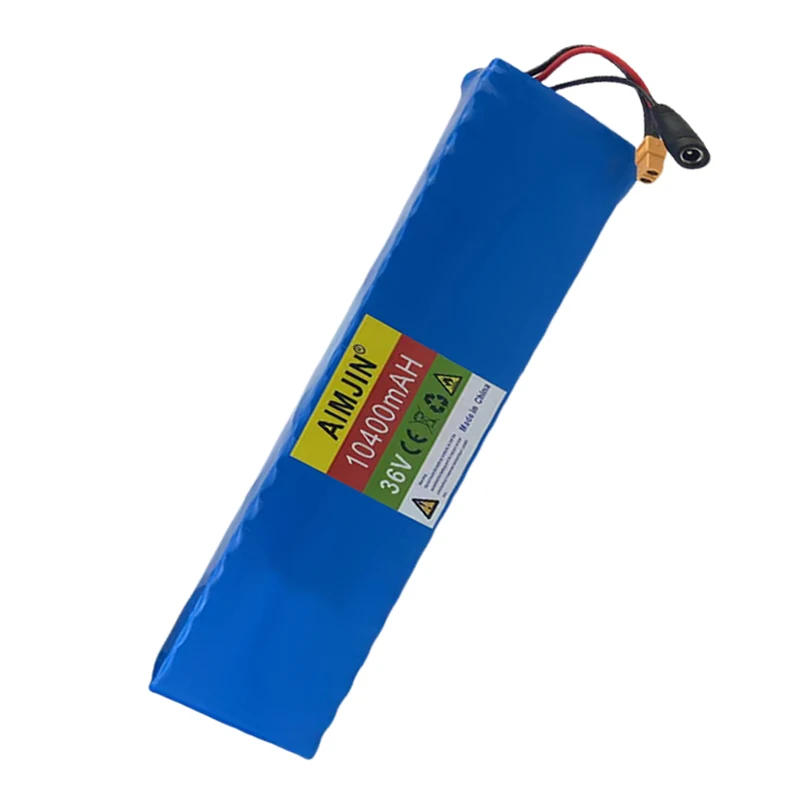 2024 New 10S4P 36V 10400mAh Electric Scooter Lithium-ion Battery 18650 Rechargeable Battery Pack Built-in BMS