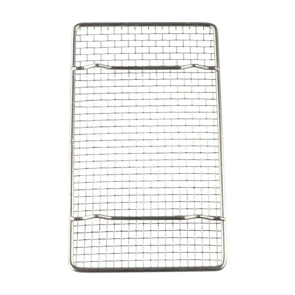 Stainless Steel Tempura Frying Net Semi -circular/Round Japanese Style Barbecue Net Durable Oil Draining Rack Fried Food