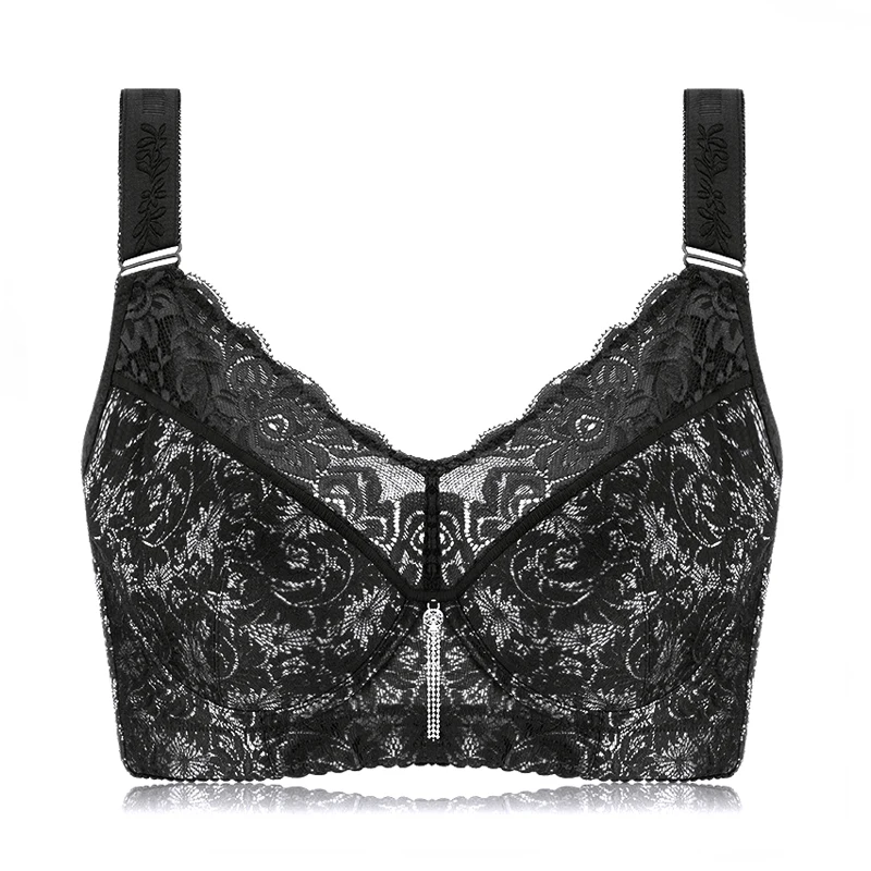 

Женский кружевной бюстгальтер больших размеров с полной фигурой, бюстгальтер-минимайзер без подкладок ﻿