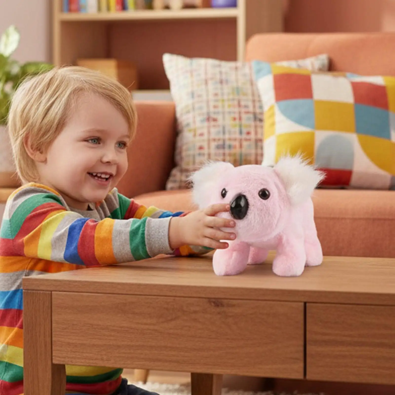 Koala en peluche électrique réaliste apaisant marche saut Koala en peluche électrique pour enfants garçons enfants d'âge préscolaire adolescents salon