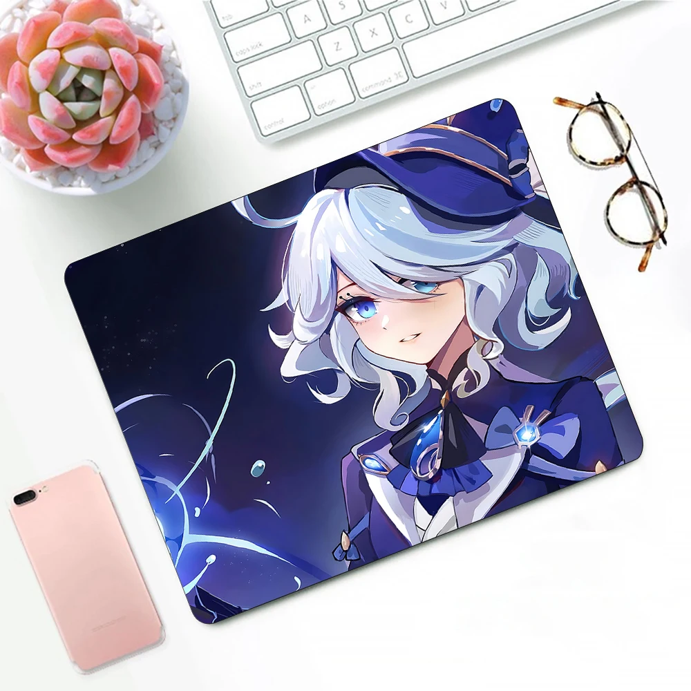 

Furina Neuvillette Pad XS Small Mousepad For PC Gamer Desktop Decoration Office Mouse Mat Deskmat Rug