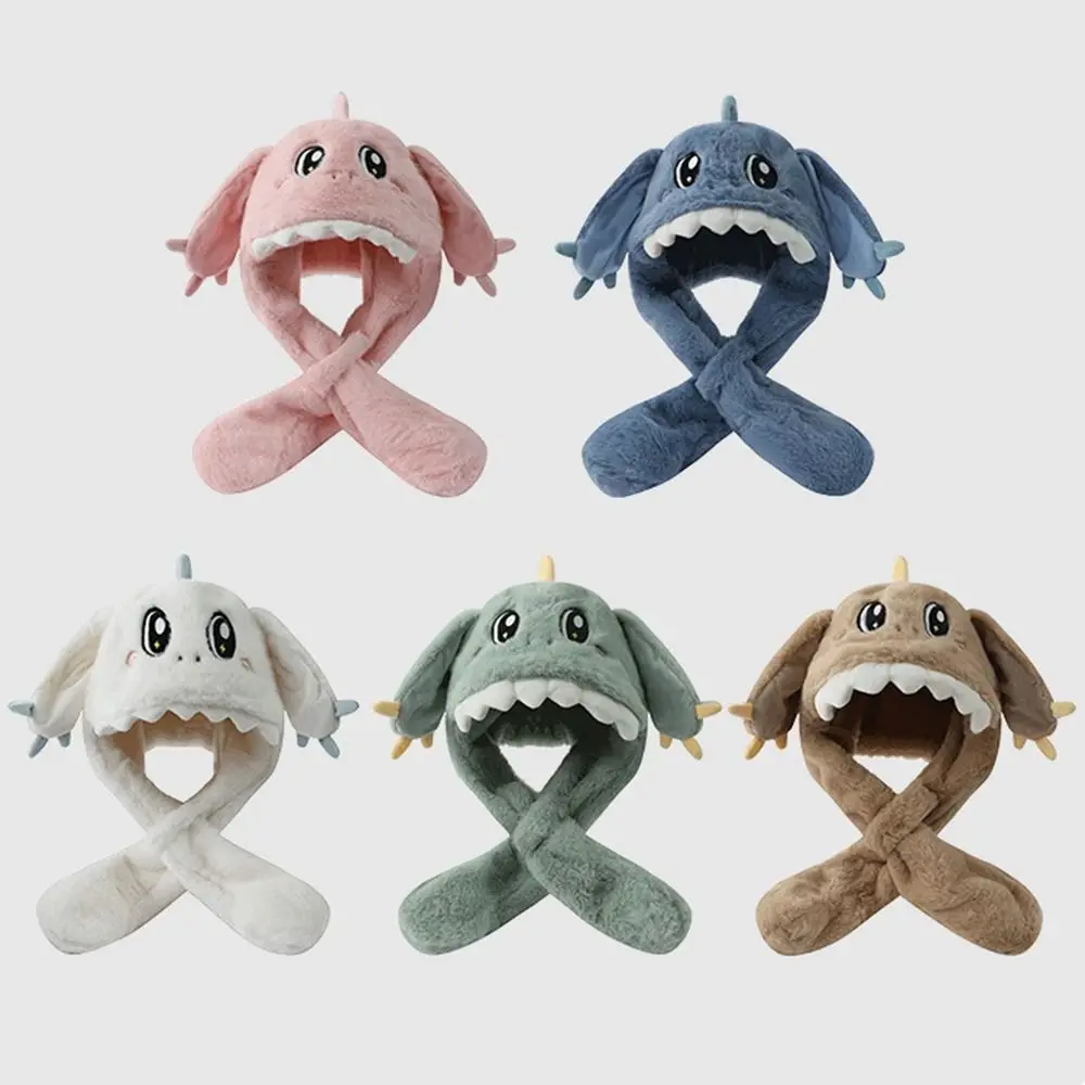 Mode Warme Babymuts Met Sjaal Winddicht Cartoon Draak Warm Oorbescherming Cap Koudbestendig Hoeden uit één stuk Sjaals Buiten