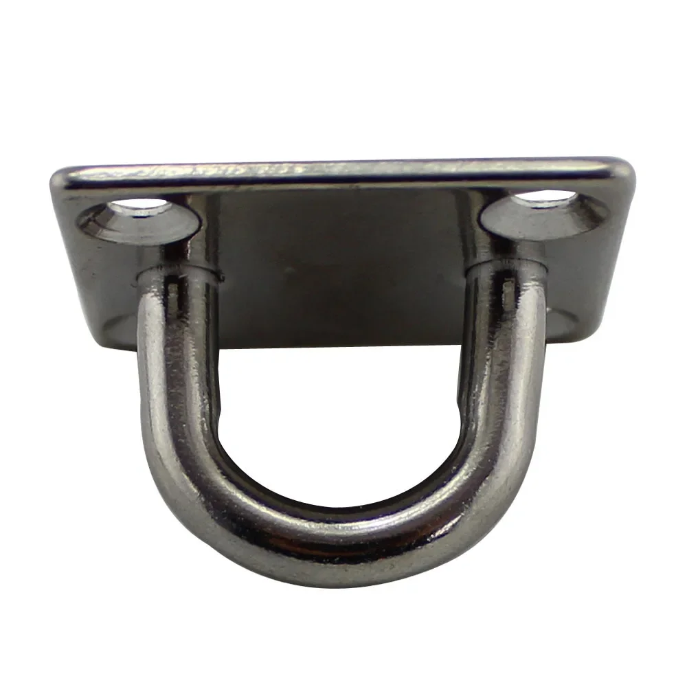 1pc 316 Stainless Steel Square Pad Eye Plate Hook 5mm/6mm/8mm Hanger Heavy Duty Ceiling Wall Boating Yacht Shade Sailing Marine