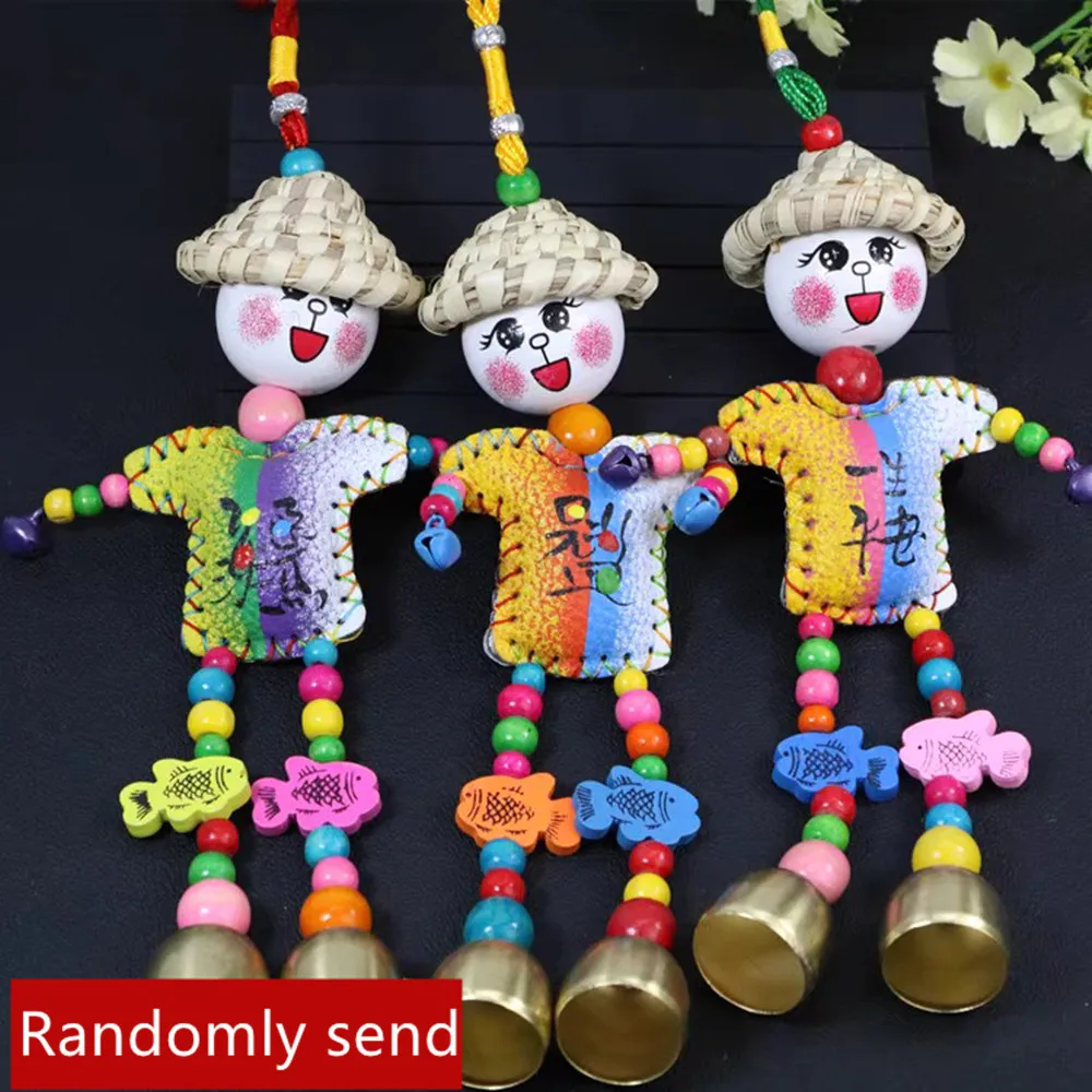 

1pc Randomly National Chinese Handmade Straw Handpieces Auspicious Lucky Hanging Decorate Wind Chimes Ornaments