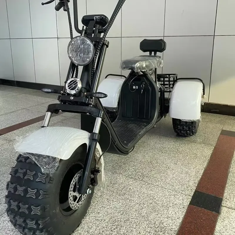 STROVAN Off Road Tyre 1000w/1500w/2000w 60v Beach Car Scooter Fat Tire 3 Wheel Electric Tricycle Citycoco
