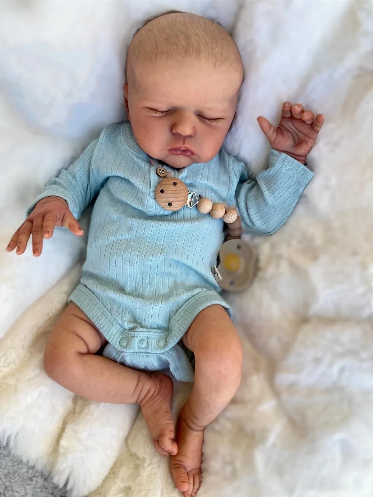 19inch John Reborn Baby Doll Already Finished Newborn Size 3D Skin Hand Detailed Painted Skin Visible Veins