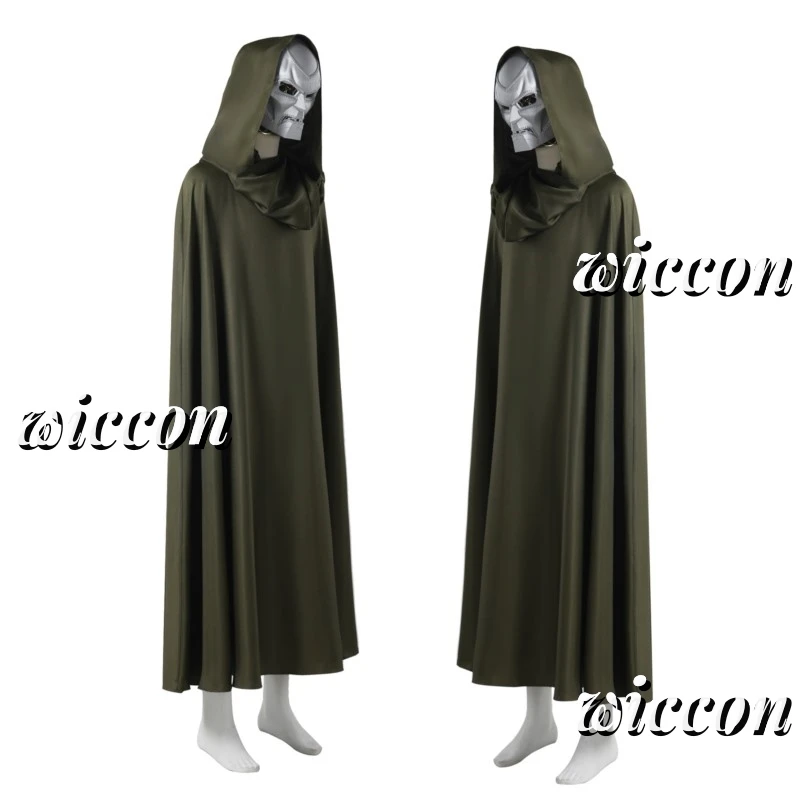 أزياء CosplayDoom التأثيرية، قناع عباءة، زي لعب الأدوار الأنيمي، أزياء حفلات الهالوين للرجال