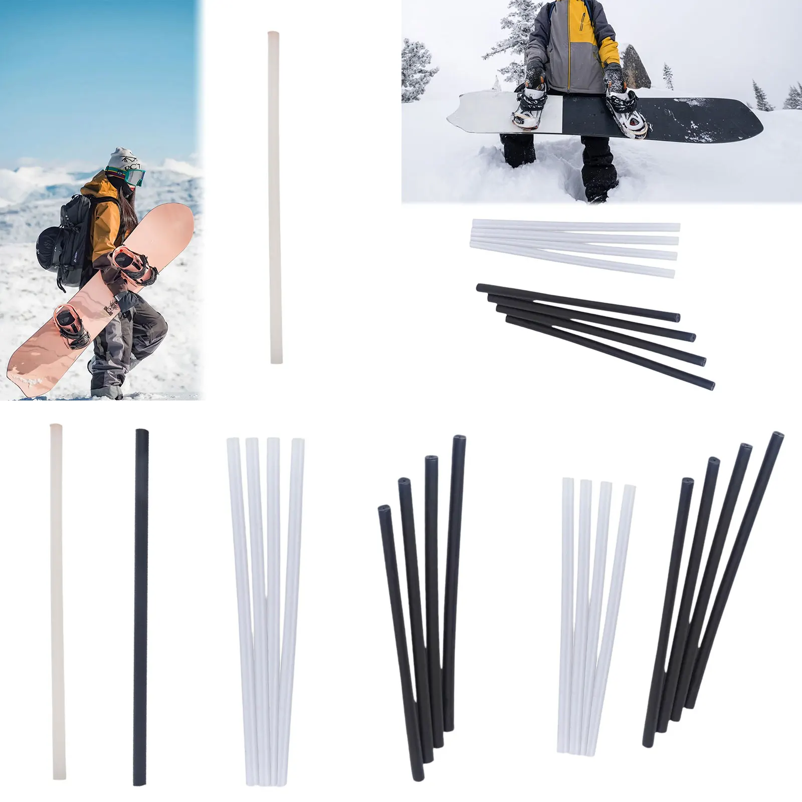 1-8 Pcs Snowboard Repair Kit Snowboard Base Repair Candle Stick Ski Wax Snowboard Repair Tuning Equipment for Winter Sports