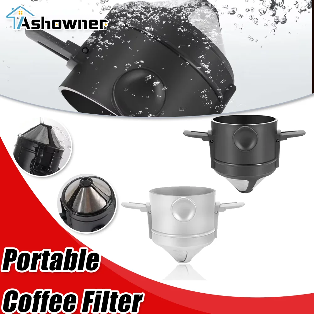 5/10PCS Coffee Filter Portable Foldable Coffee Filter Stainless Steel Easy Clean Reusable Paperless Coffee Pot Drip Maker