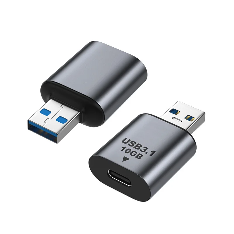 Adaptor TYPE-C USB3.0 10 buah, konverter data pengisian daya video Audio tranasmisi kecepatan tinggi 10Gbps Aksesori Laptop konektor OTG