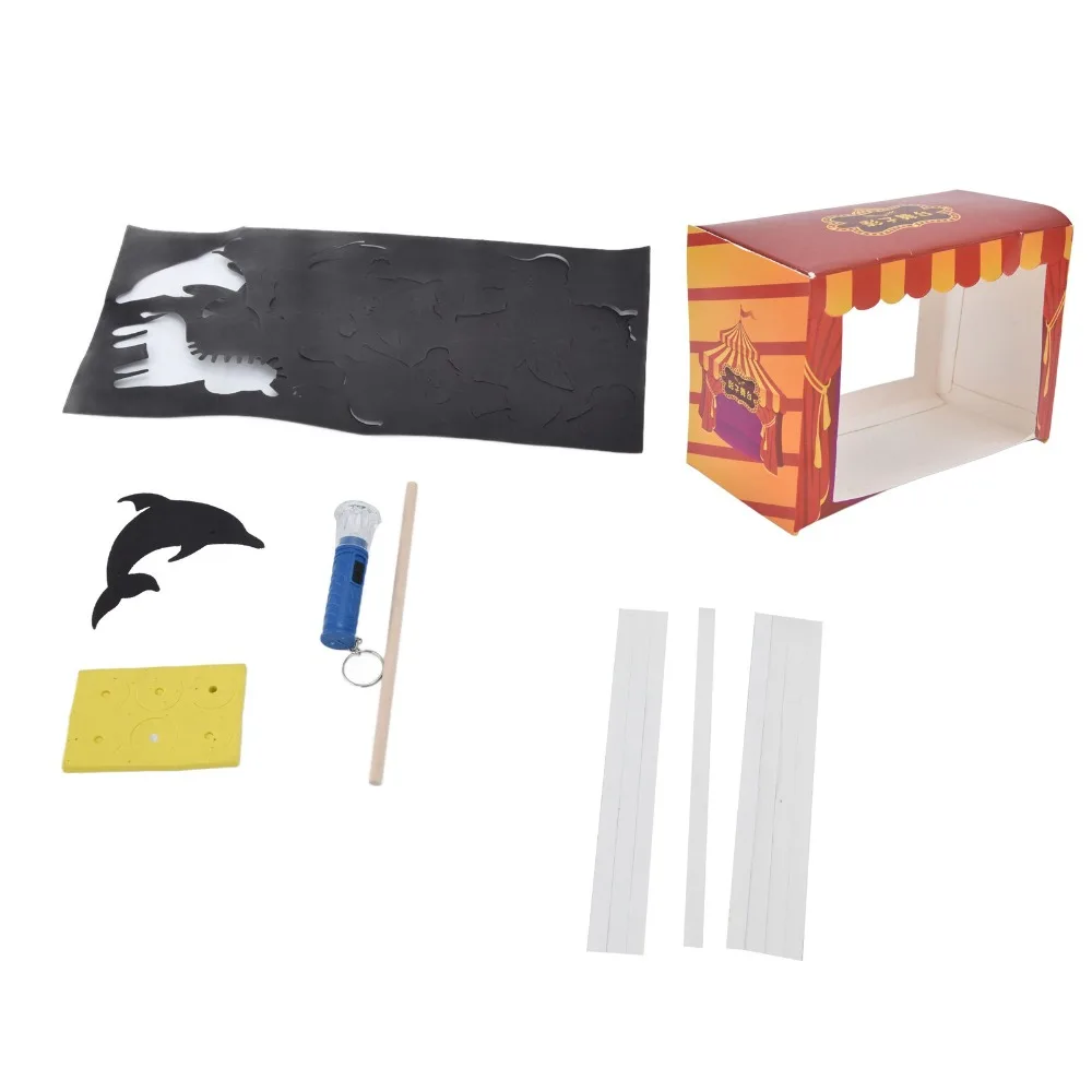 Creative DIY Shadow Puppet Shadow Play Puppet Theater Style Chinese Shadow Wooden Hand Puppet Set Children
