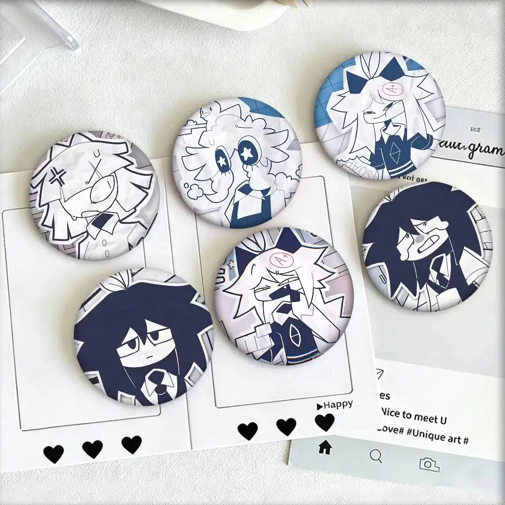 Fundamental Paper Education Round badge creative brooch clothing backpack Accessories lapel pin