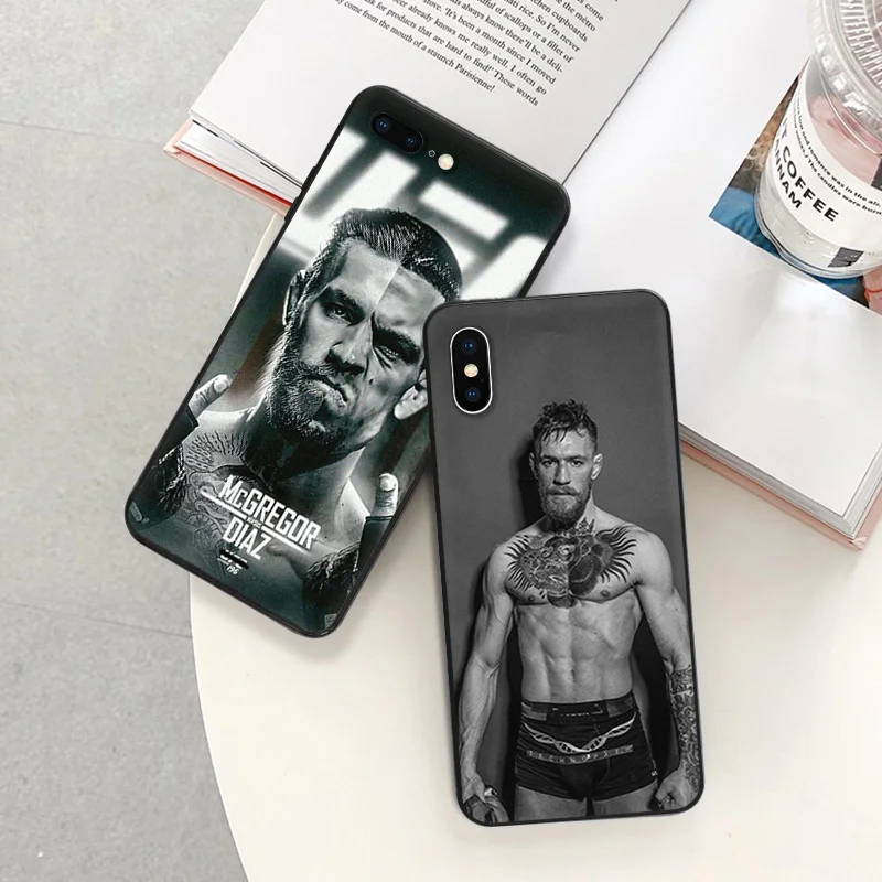 Matte Phone Case For iphone 16 Plus 15 14 13 12 11 Pro Max Mini 7 8 XR 16Pro XSMax 15Pro Conor Mcgregor Black Soft Cover