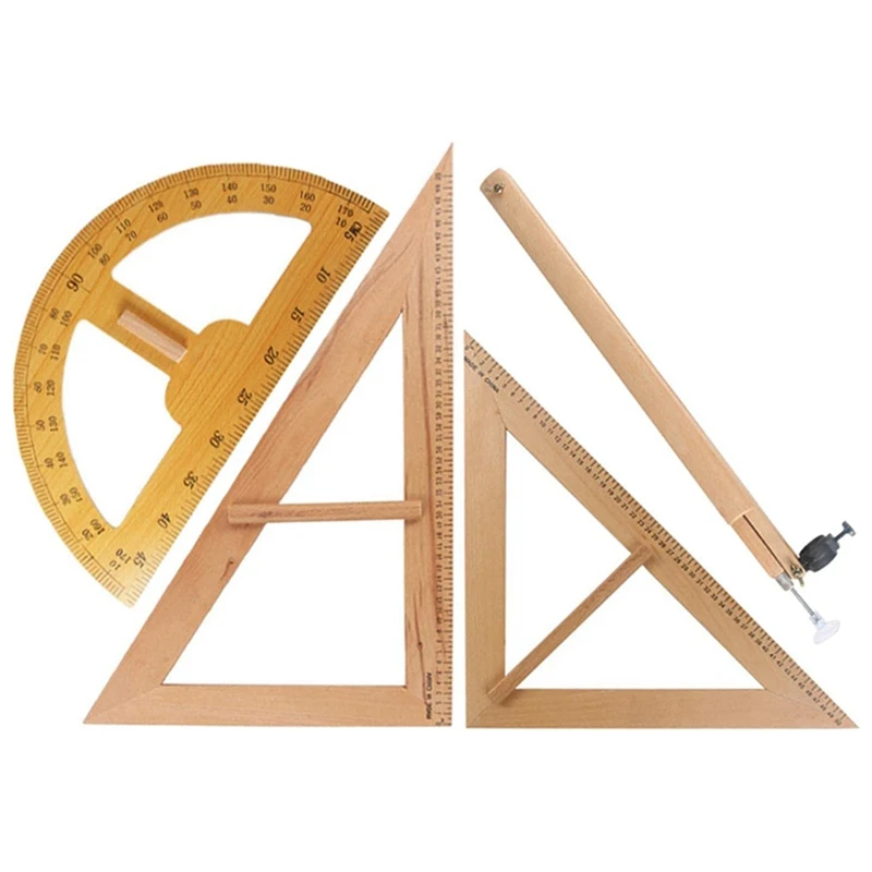 set-di-geometrie-per-la-matematica-in-legno-bussola-righello-triangolare-di-cancelleria-per-insegnanti-disegnatore-di-ingegneri-della-lavagna