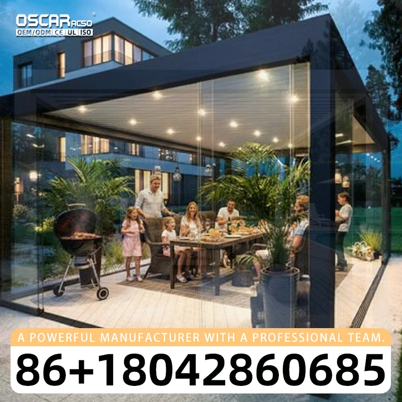 Outdoor Canopy Waterproof Electric Shade Provider Garden Patio Backyard pergola