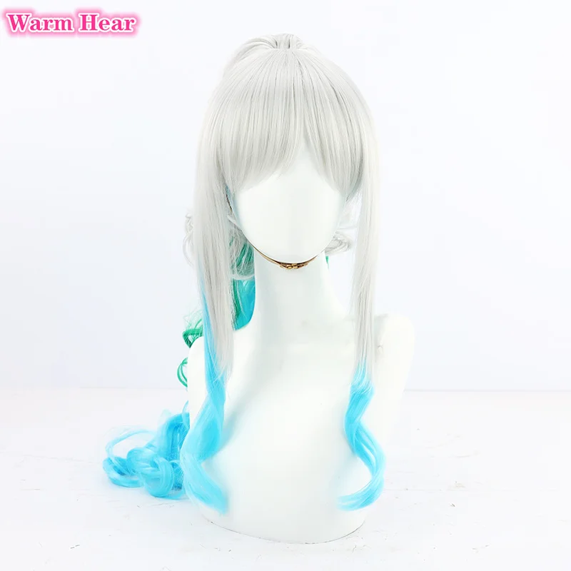 Anime Cosplay Yamato Cosplay Wig Yamato Kimono Cosplay 70cm Gradient Heat Resistant Synthetic Halloween Party Wigs + Wig Cap