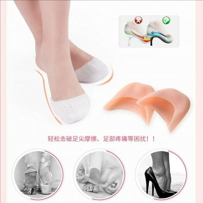 2pcs Silicone Gel Toe Pads for Pointe Shoes Ballet Dance Foot Big Toe Protection Cushion Topper Cover Protector Pouch Reusable