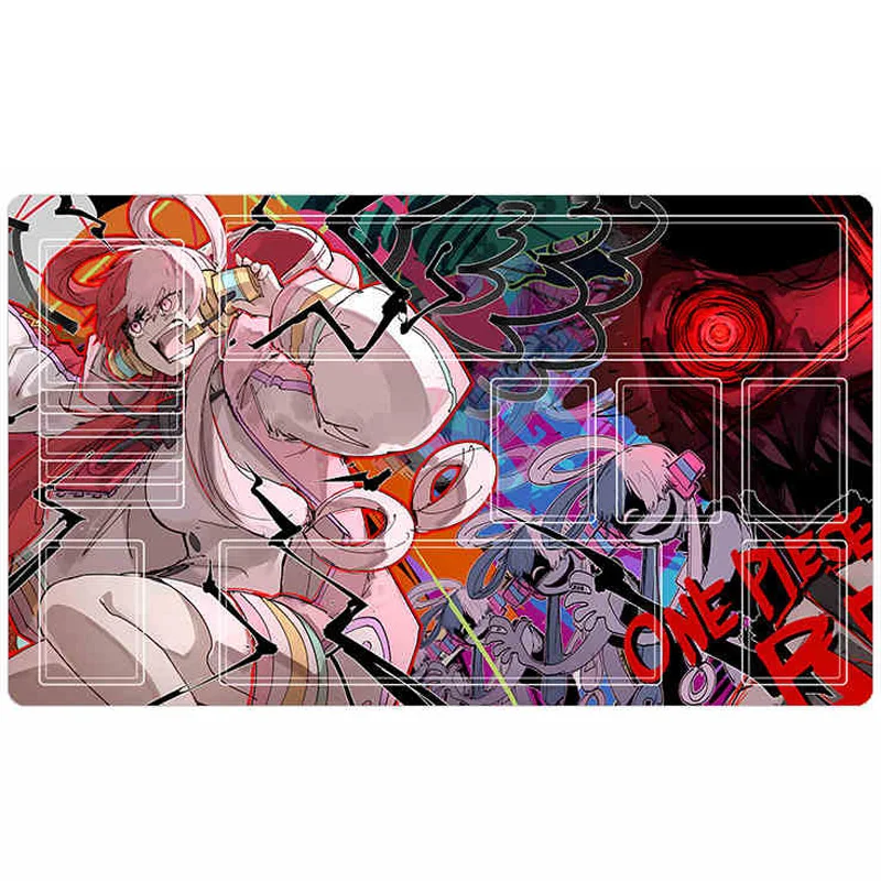 

One Piece Yamato Uta OPCG Single DIY table mat versus battle mat Anime Game Rubber Card Pad Mouse Pad Keyboard Pad 600*350*2mm