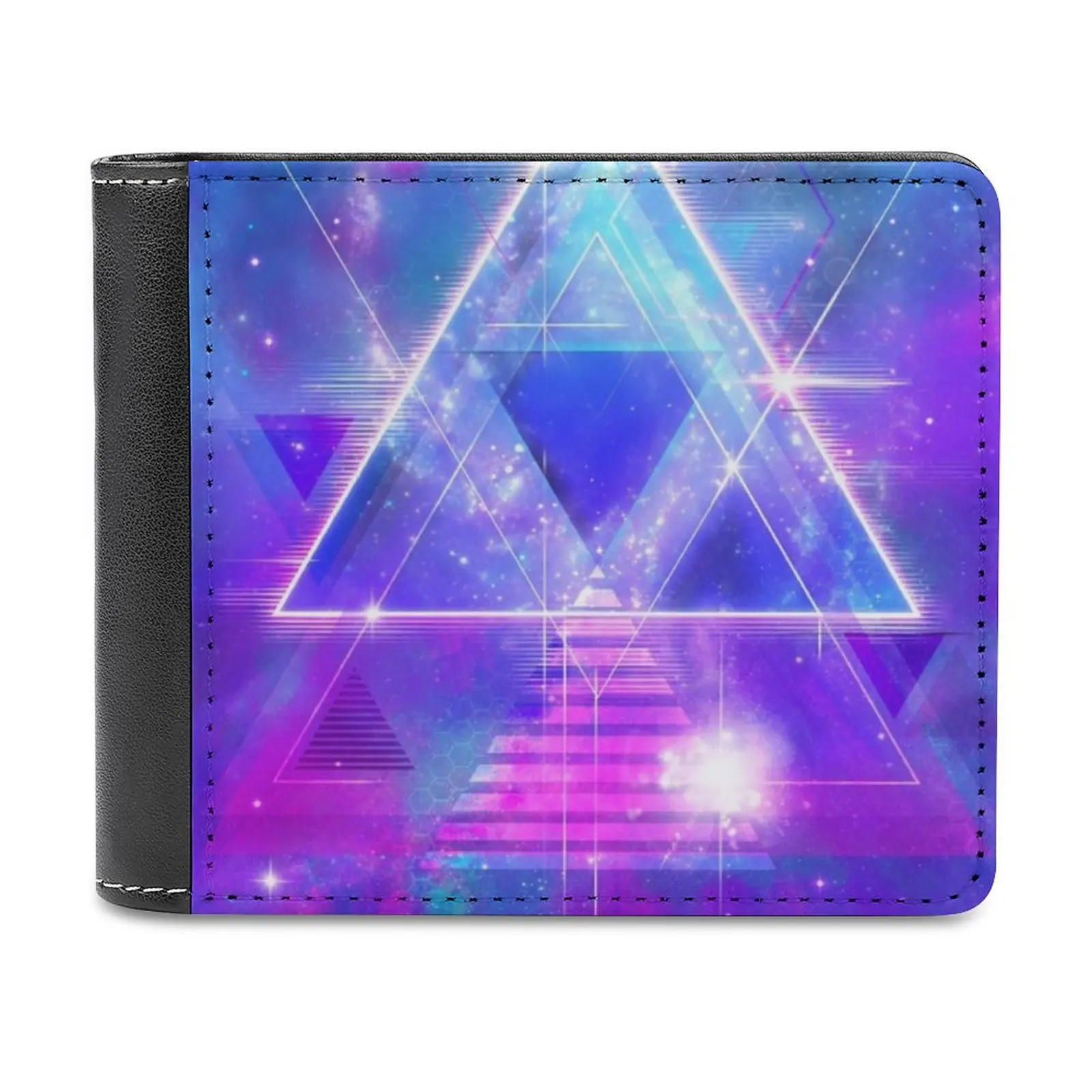 

Space Vector 3-Synth Galactic Men's Wallet Leisure Travel Lightweight Portable Wallets Short Style Male Purse Pride Trans Bi