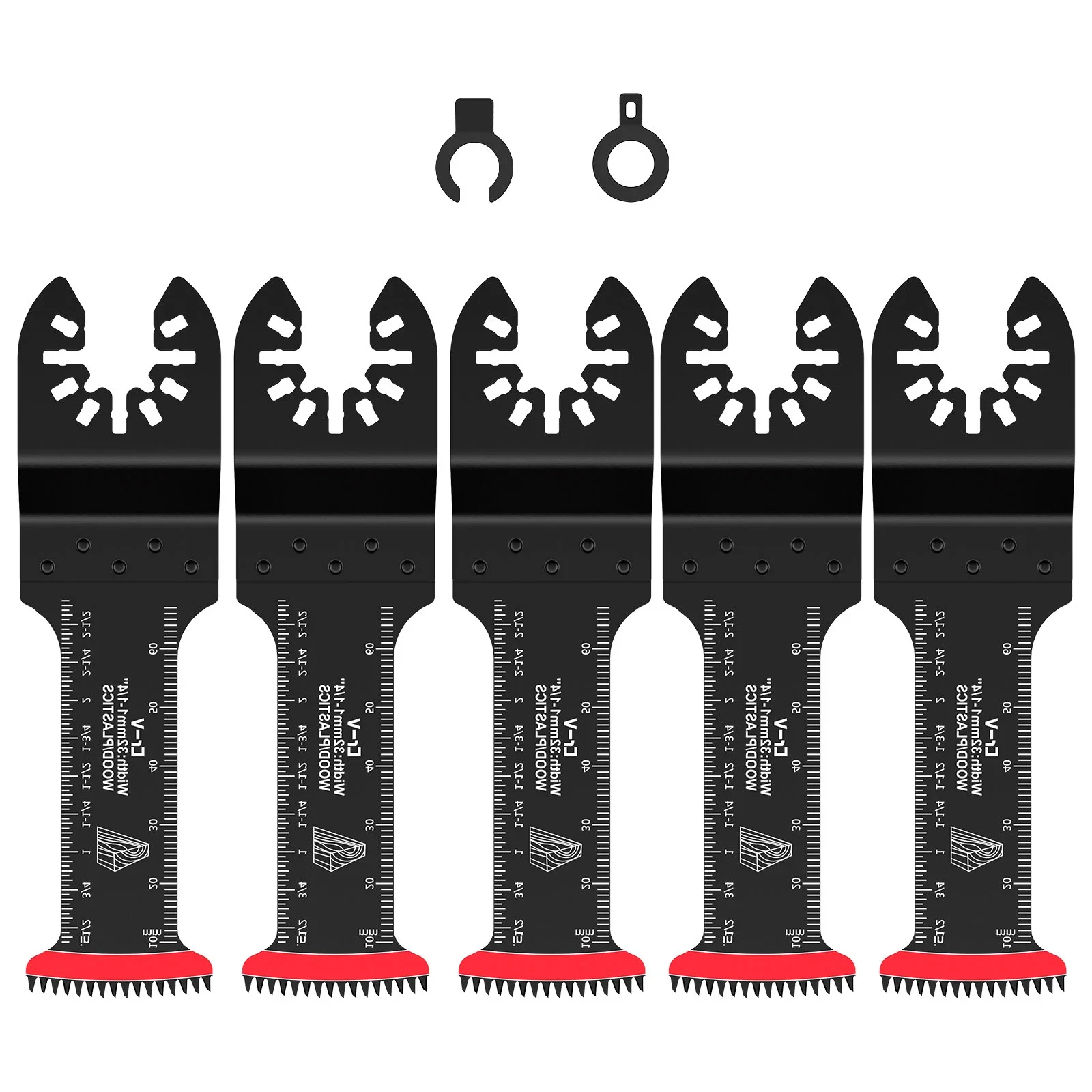 Tooth Oscillating Saw Blades Set Arc Edge Multi Tool Blades for Metal Wood Plastic Quick Release Long Reach Multi Tool Blades