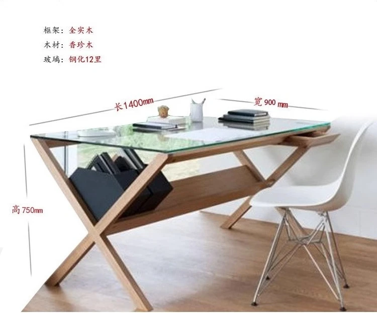 All solid wood computer desktop notebook writing desk, simple, modern and simple, desk