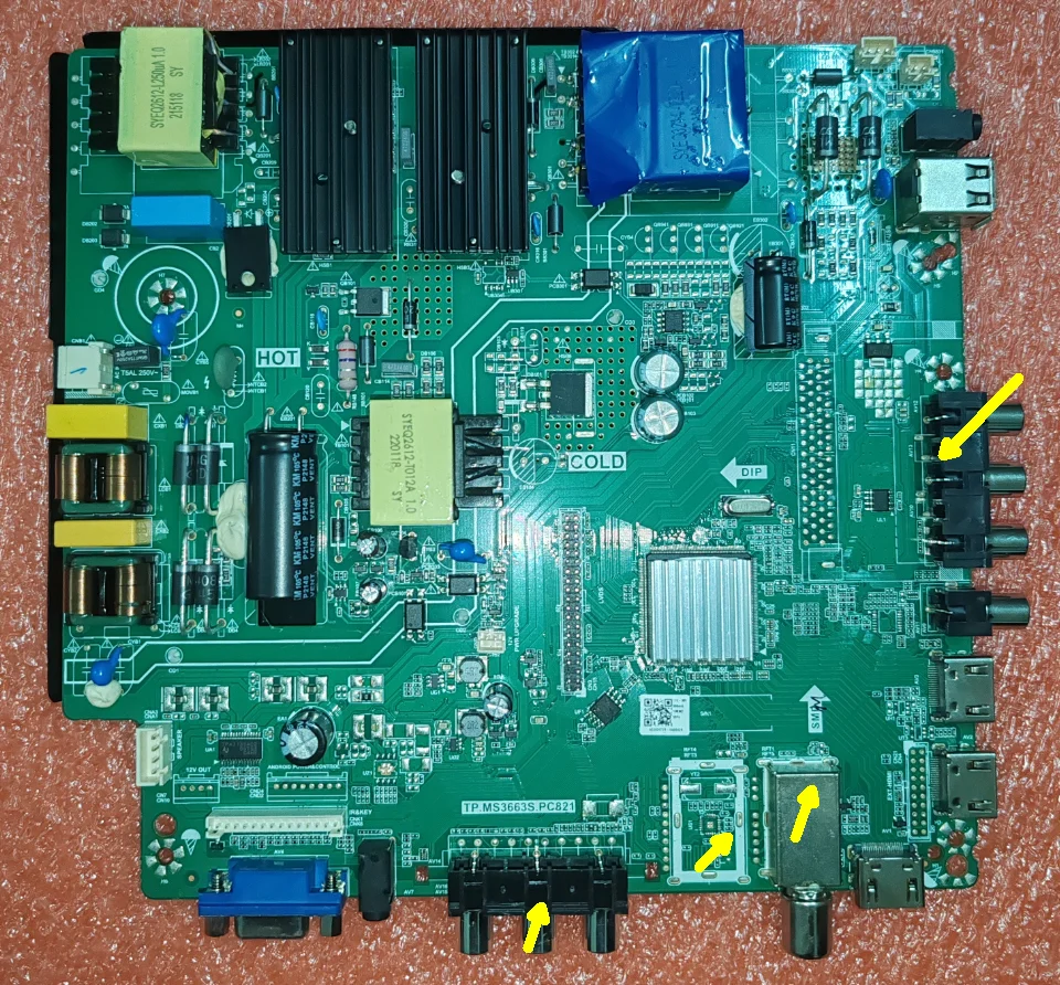 

Материнская плата для телевизора TP.MS3663S.PC821 «три в одном» для LED-телевизоров, интерфейсы для нескольких видов установки, фотоинтерфейсы для проверки