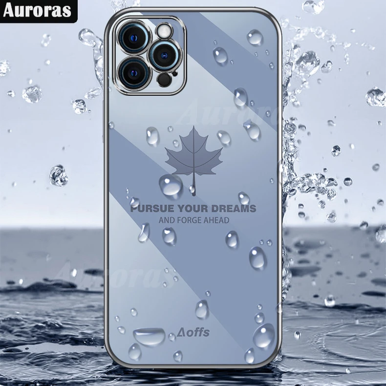 Auroras For VIVO Y18S 4G Y03 Y18 4G Case Plated Bezel Maple Leaf Soft Silicone Shell For VIVO Y18S 4G Cover Fundas