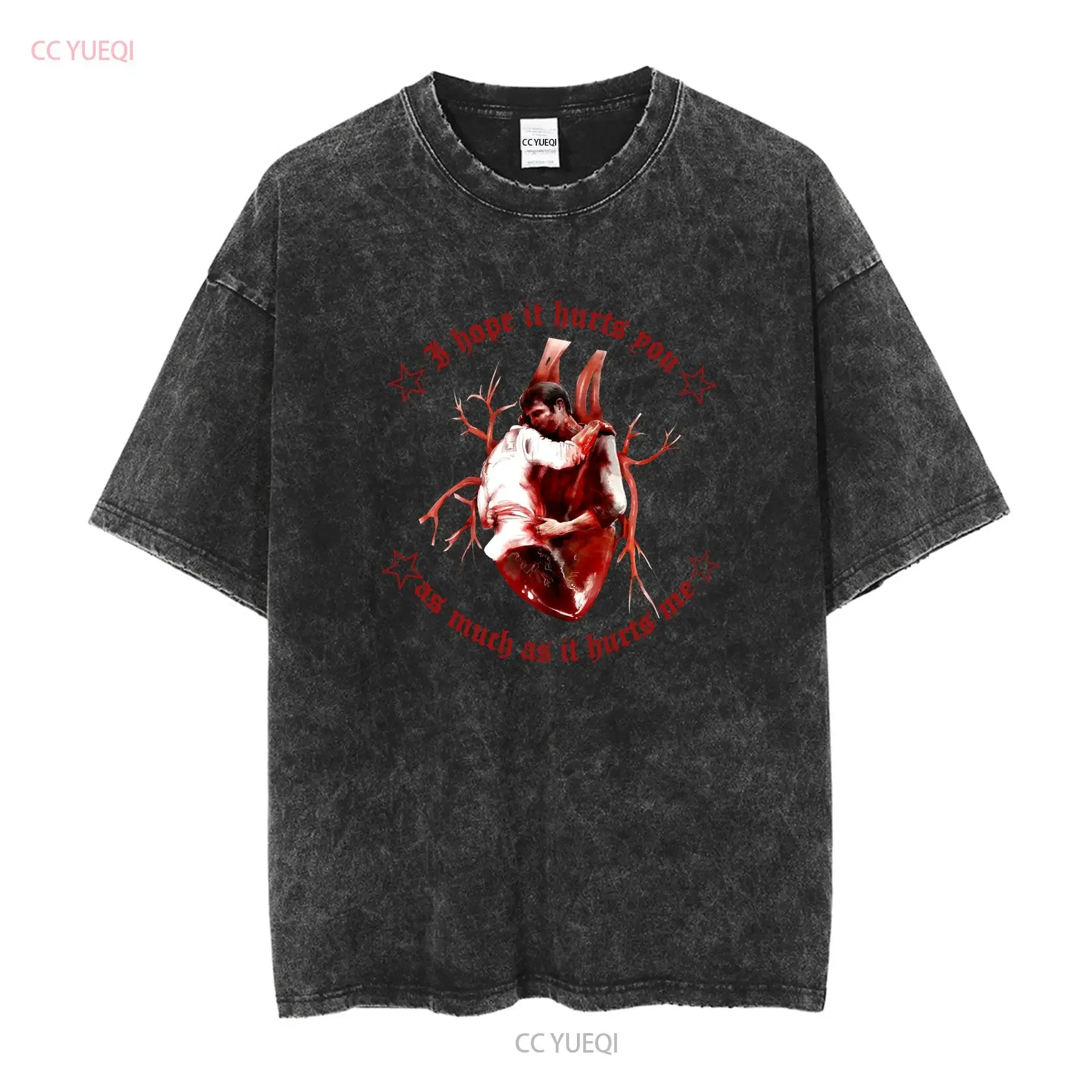 Hannigram T Shirt I Hope It Hurt You As Much Hurts Me Murder Husbands Fanfic Movie Hannibal Lecter Lgbtq vintage Washed fashion