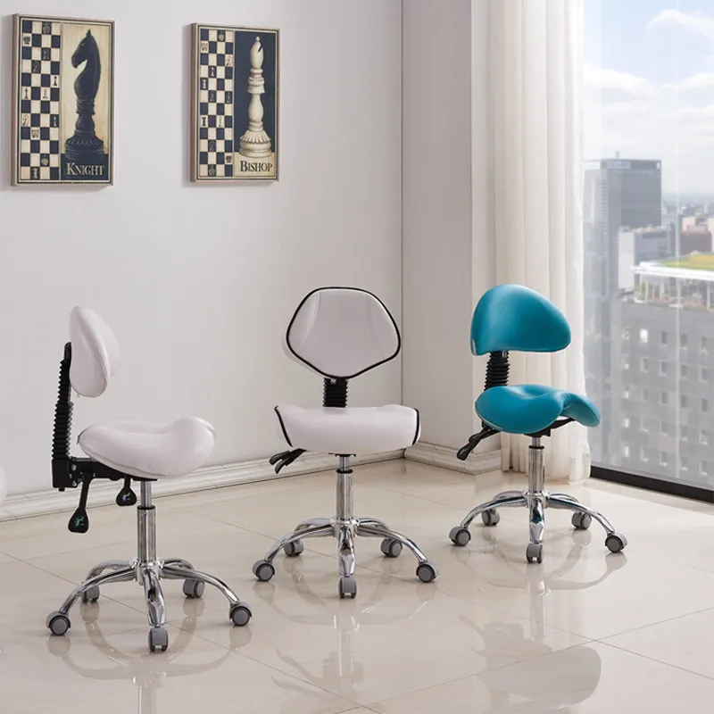 chair with backrest, Swivel suitable for mechanics, doctors, nurses, hairdressers, and as a saddle chair; features silent