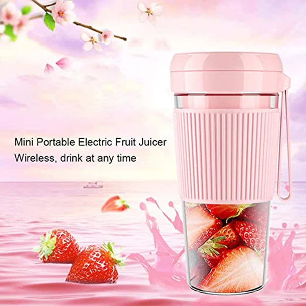 Espremedor portátil sem fio mini usb espremedor elétrico casa espremedor smoothie liquidificador rosa
