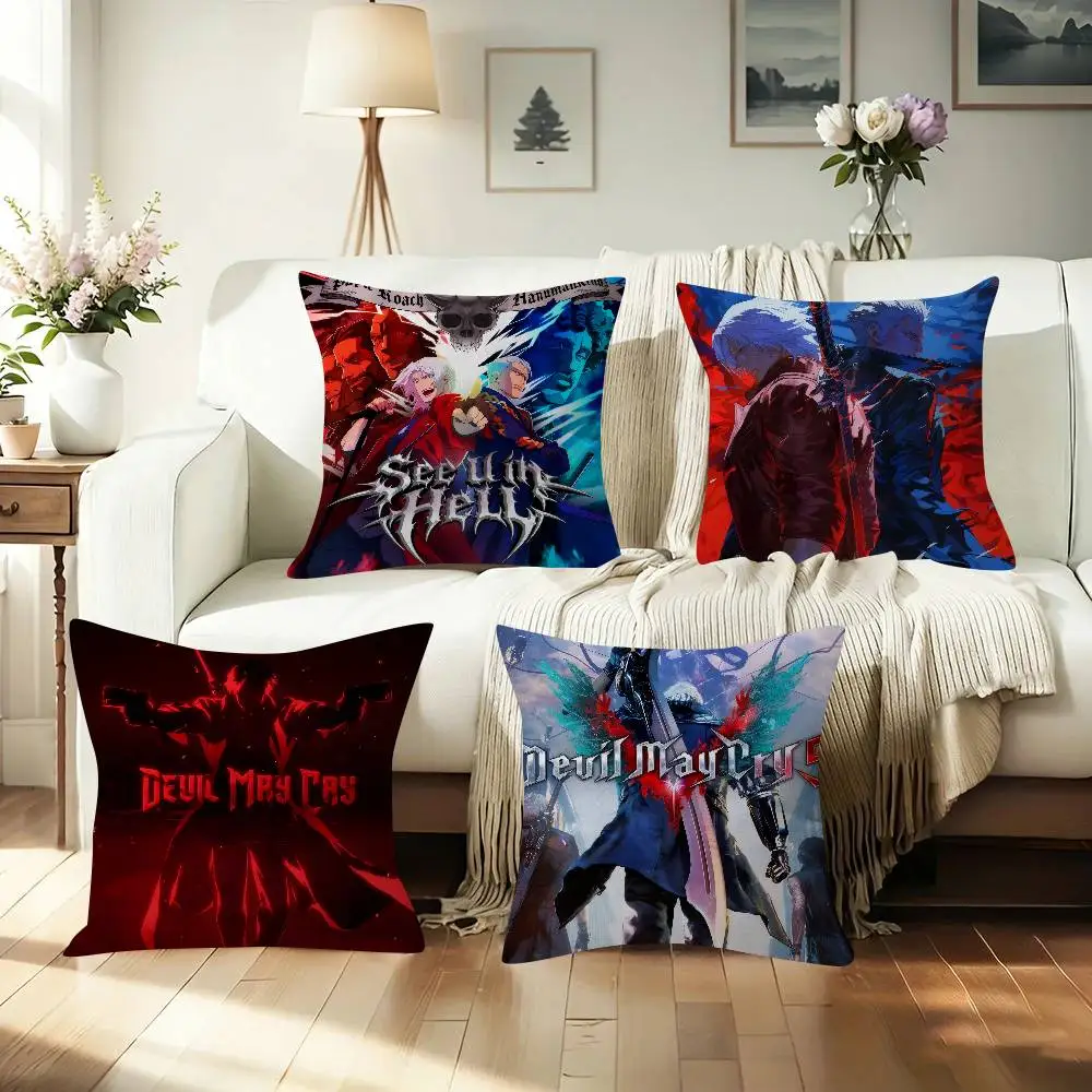 Berühmter Anime D-Devil May Cry Kissenbezug, Polsterbezug für Sofa, Dekokissen für Zuhause