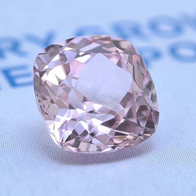 Lab Grown Sapphire Sakura Pink Color Square Cushion VVS1 Charms Beads Diy Jewelry Making Material Selectable AGL Certificate