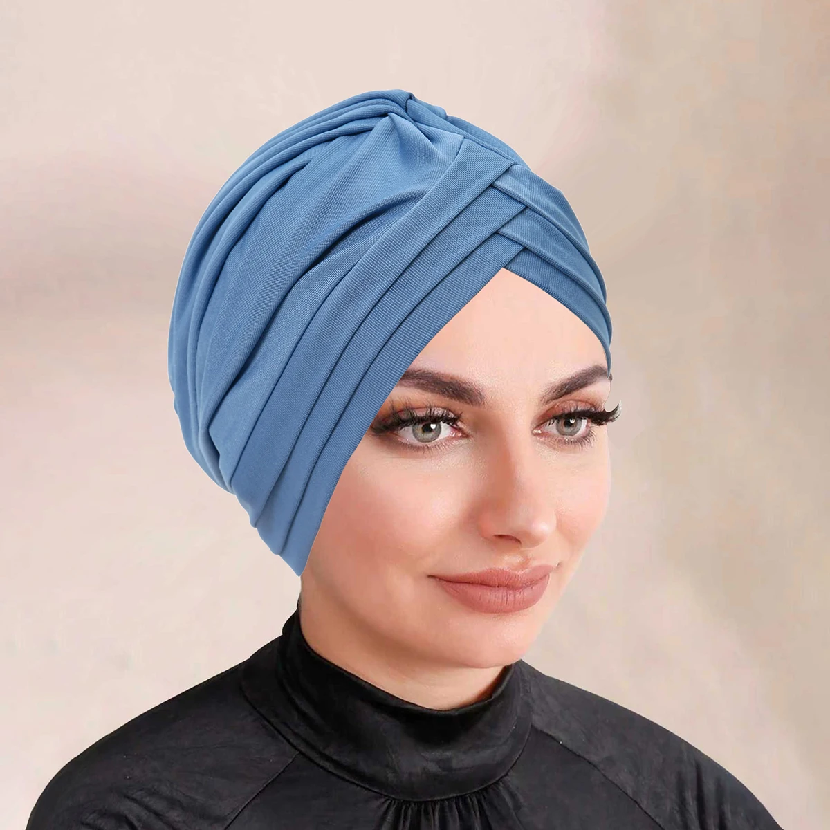 Hidżaby damskie na czoło, miękkie, elastyczne, chusty na głowę, opaski, czapki, indyjskie kapelusze, muzułmańskie nakrycia głowy, akcesoria do włosów dla kobiet