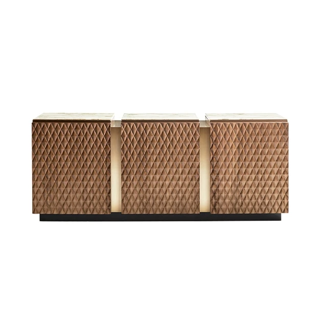 #￥for MR Italian Luxury Console Table Modern Dining Sideboard Storage Entrance Cabinet for Hotel Villa