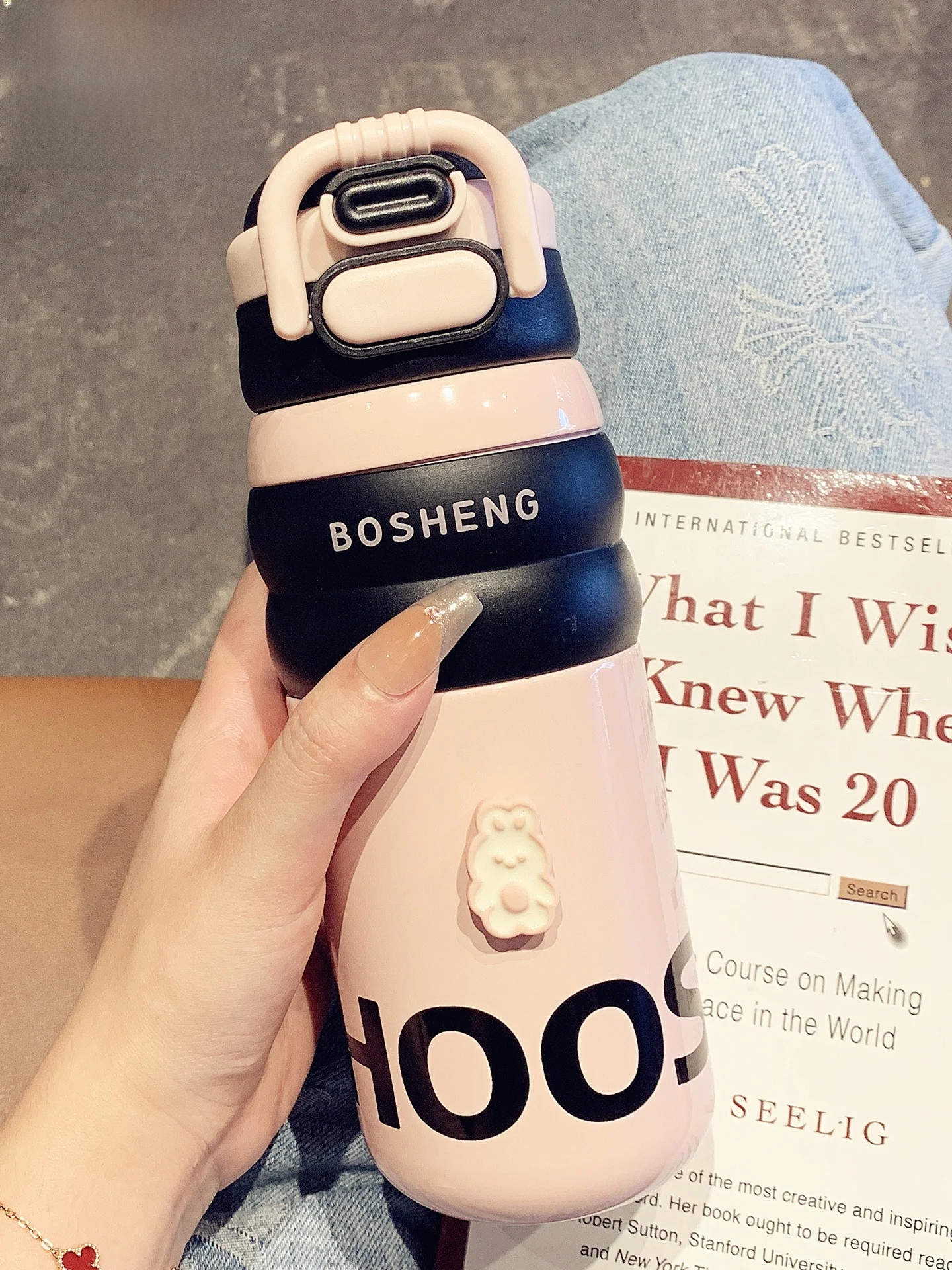 

Портативная спортивная термобутылка для женщин: простой дизайн, двойные стенки, высокая эстетика, студенческая кружка