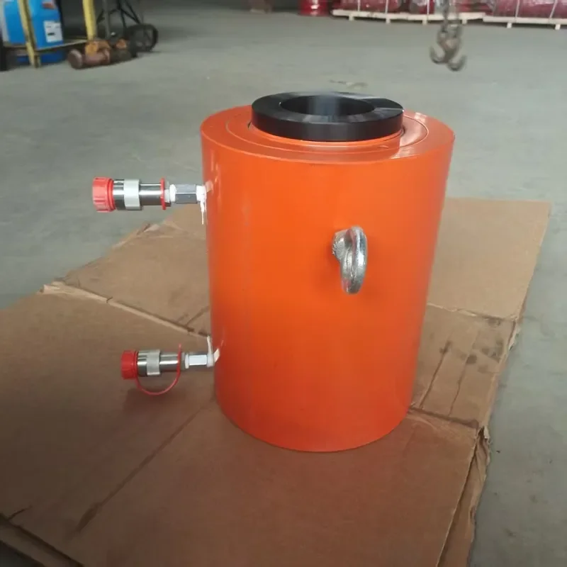 Rotary Drilling Rig Hydraulic Hollow Plunger Double-Acting Mechanical Telescopic Compact Cylinder, 150-Ton Jack