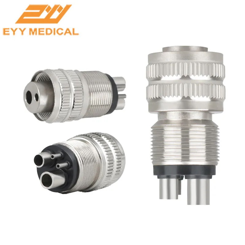 Dental Turbine Handpiece Adapter 2 to 4/4 to 2 High Speed Handpiece  Turbine Conversion Header 2/4 Hole Dental Accessories