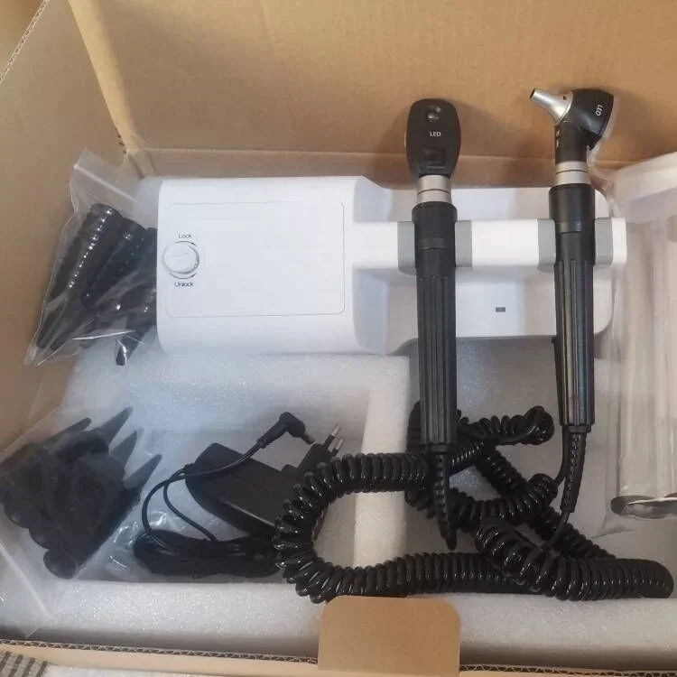 منتجات TLF ENT مجموعة تشخيصية لاسلكية مثبتة على الحائط ML-2000 مع مصدر ضوء LED مجموعة منظار العين عالية الأداء