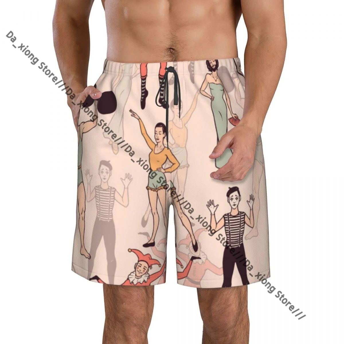 

Мужские купальники Circus Performers Текстура Шорты для плавания Плавки Пляжные шорты Купальники для плавания