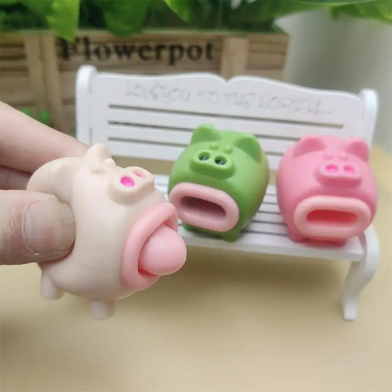 Stretchy Piggy Stress Toy Cute Squeeze Toy Squeeze Dough Ball Sensory Stress Toy Pig Toys Squeeze Toys High-Elastic For Adults