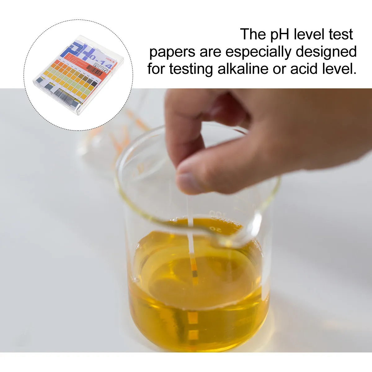 100pcs Ph Test Paper Waterproof Plastic Box Easy Access Long Life Chemical Testing Tool Ph Strips Instrument Gauge view 5