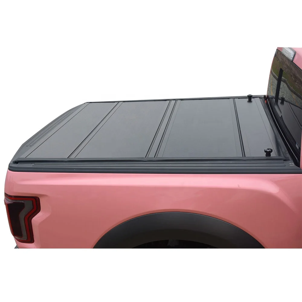 

In Stock Aluminum Alloy 5.5 Inch Short Truck Bed Cover Hard Four Folding Cover For Ram F-150 Hilux Tundra Tacoma Colorado Canyon