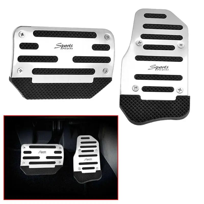Precision 4Pcs Gas Accelerator Pedal And Brake Pedal Cover Foot Pad Non-Slip For Universal Automatic Transmission Car