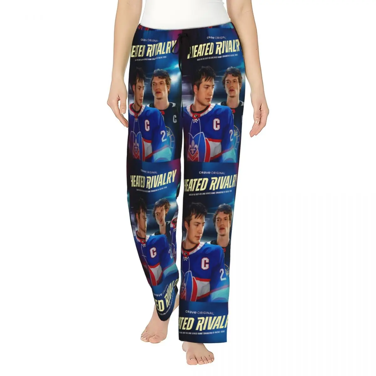 Girl's Pyjama Pants Heated Rivalry Lounge Pants Stretch Hockey Game Sleepwear Home