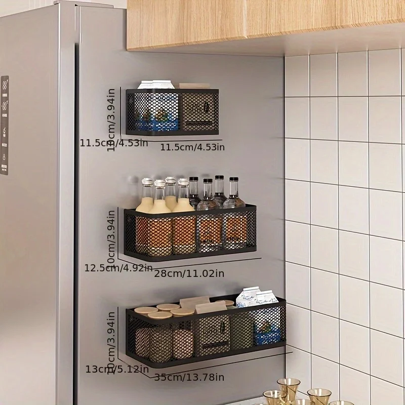 1 Pcs Magnetic Shelf For Fridge Shelves For Whiteboard Classroom Basket Organizer Holder Locker Storage Magnetic Bin Box