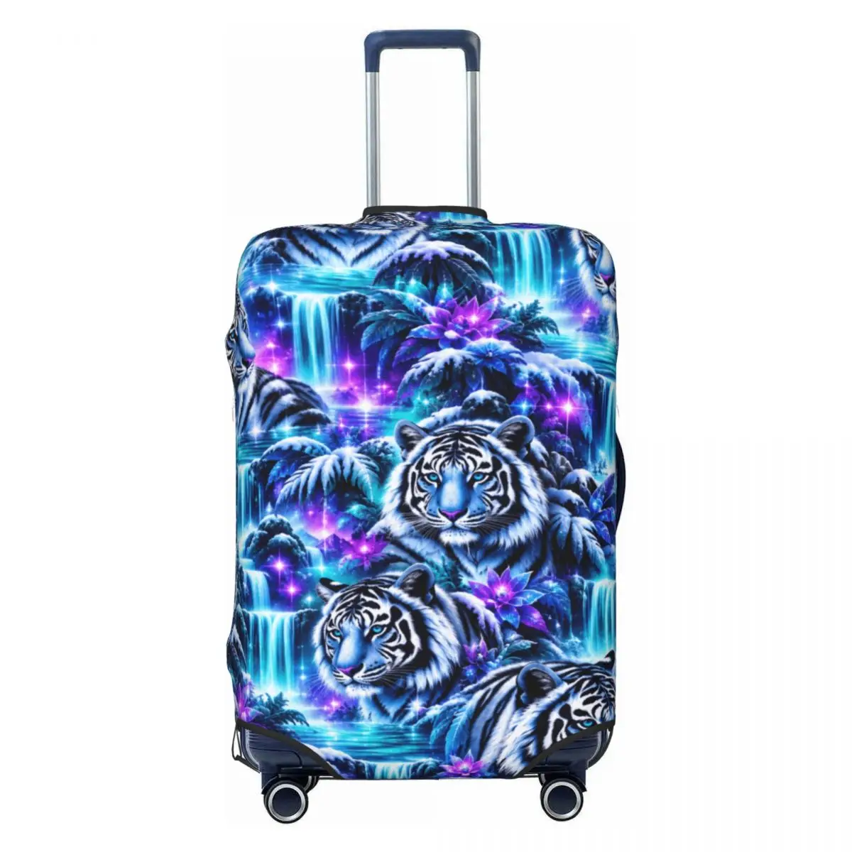 Tiger Patterned Suitcase Cover Flat 2d Digital Printing Business Holiday Fun Luggage Case Protection